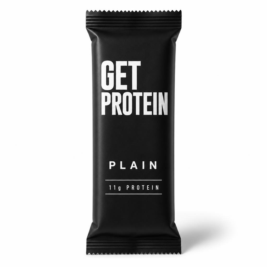GetProtein Plain protein bar pack — black