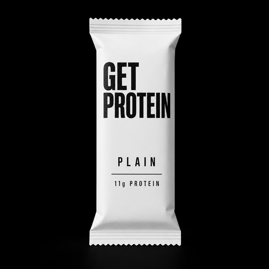GetProtein Plain protein bar pack — white